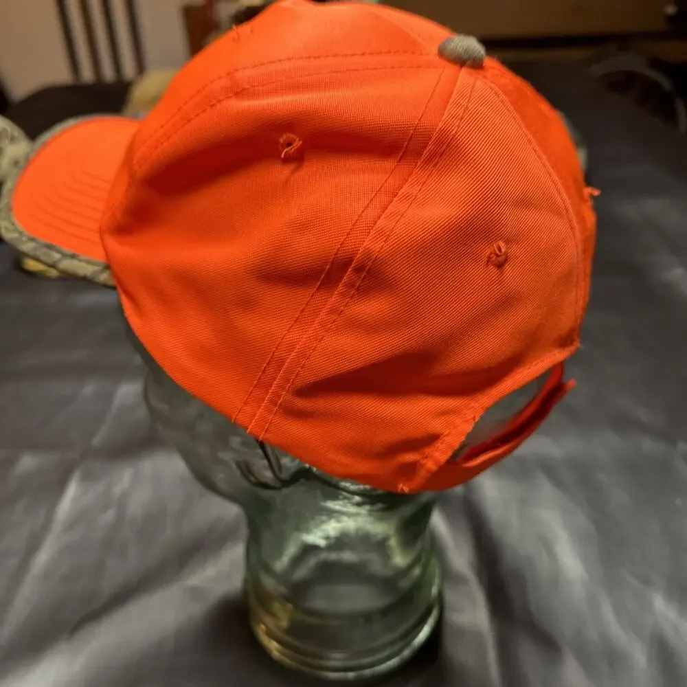 Vintage Orange Winchester Hunter Shooter Strapback Baseball Hat Cap Embroidered